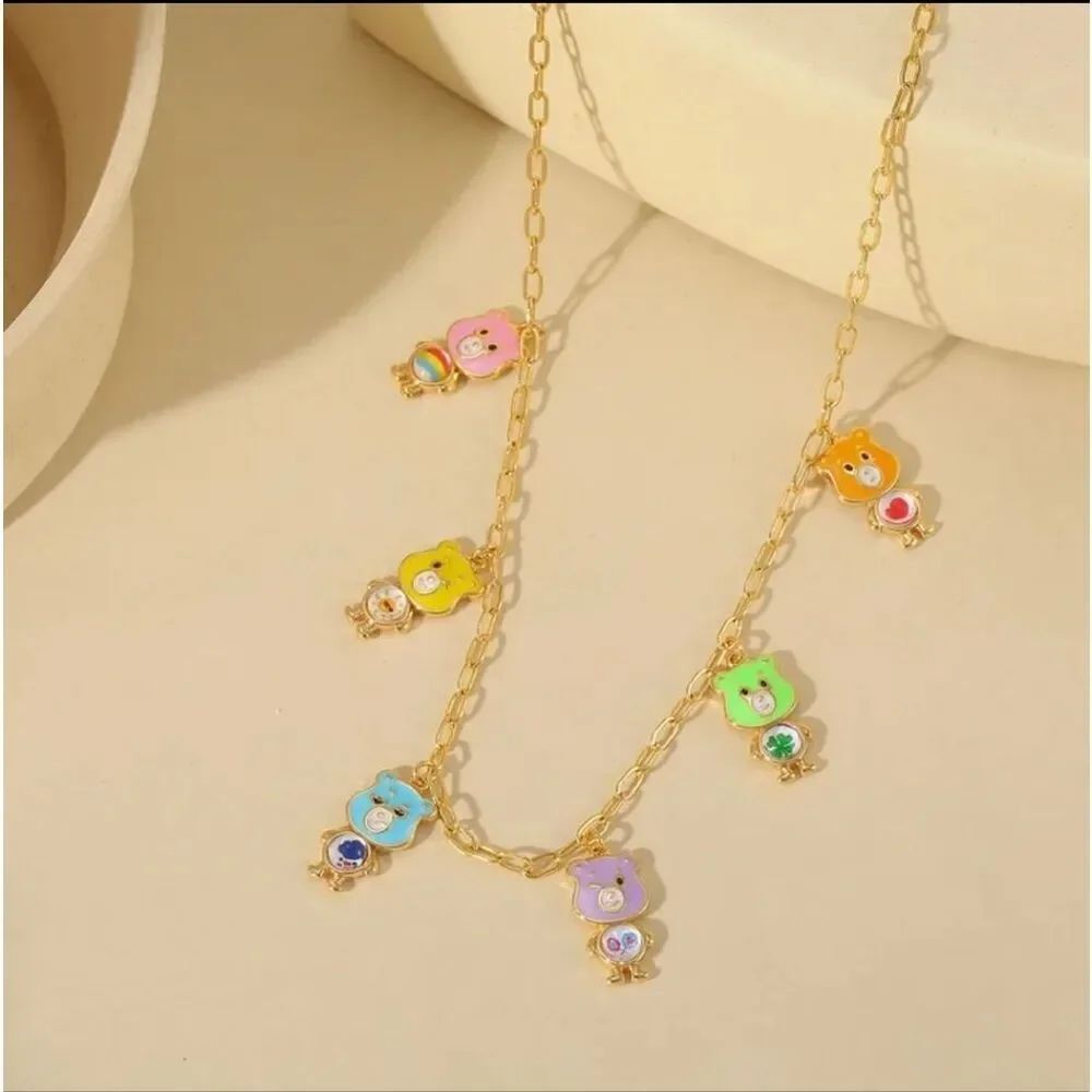 14K Gold Plated Carebears Theme Necklace